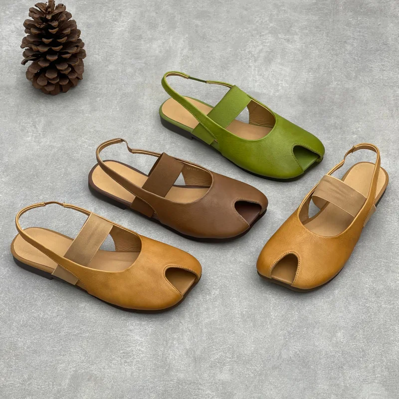 AIYUQI 2026 New Women's Sandals Nonslip flat Square head Fashion Sandals Women Summer Roman style versatile plus size girl shoes