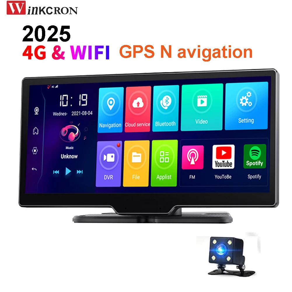 10.26 inch IPS 4G GPS Navigation DVR Camera Android 8.1 WiFi ADAS 1080P Dashboard Video Recorder Auto 24 Hours Monitor Camera