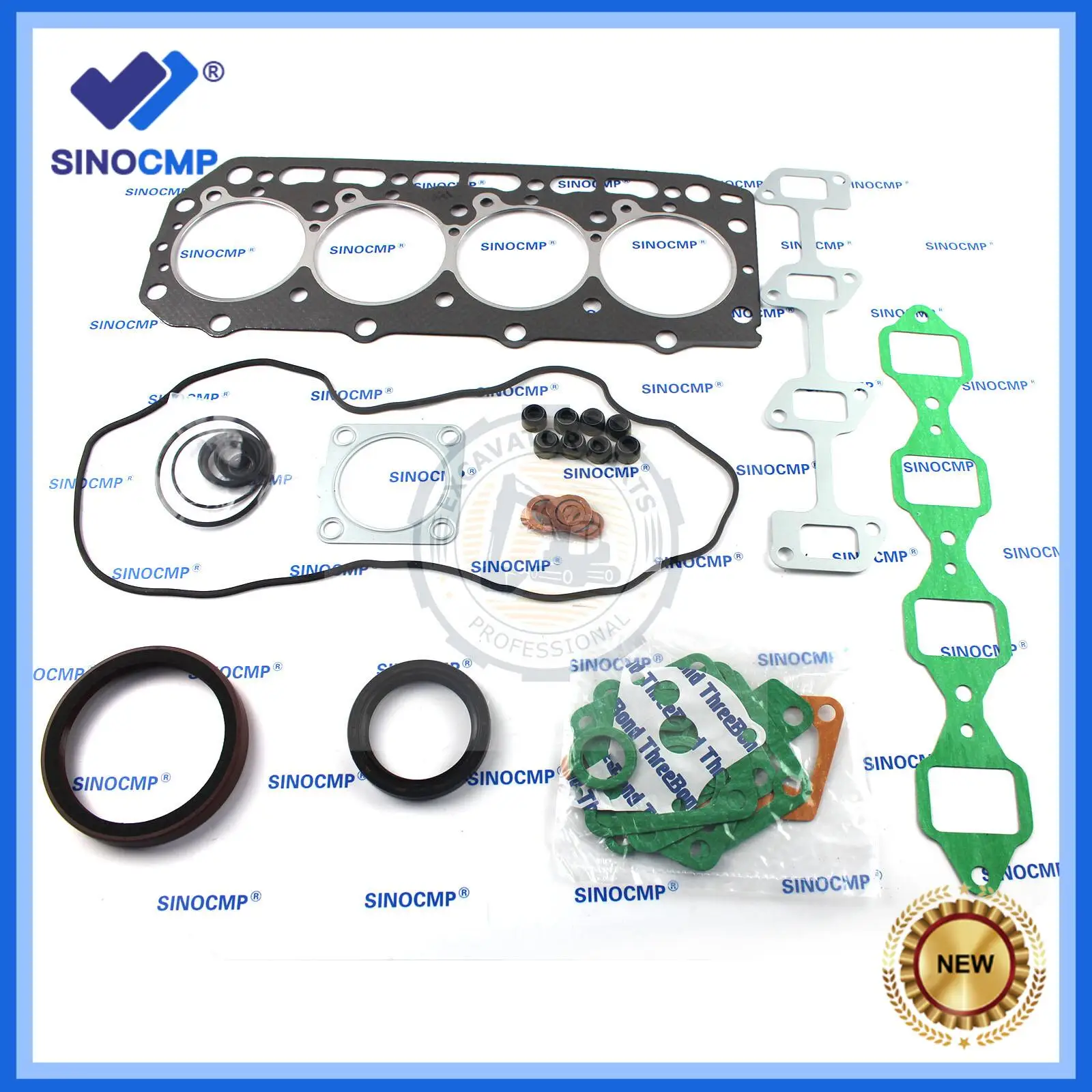 1set Engine Overhaul Gasket Kit For Yanmar B5 B6 B50 Komatsu PC40-7 PC45-1 4D84-1/4D84-2/4D84E-2 Excavator
