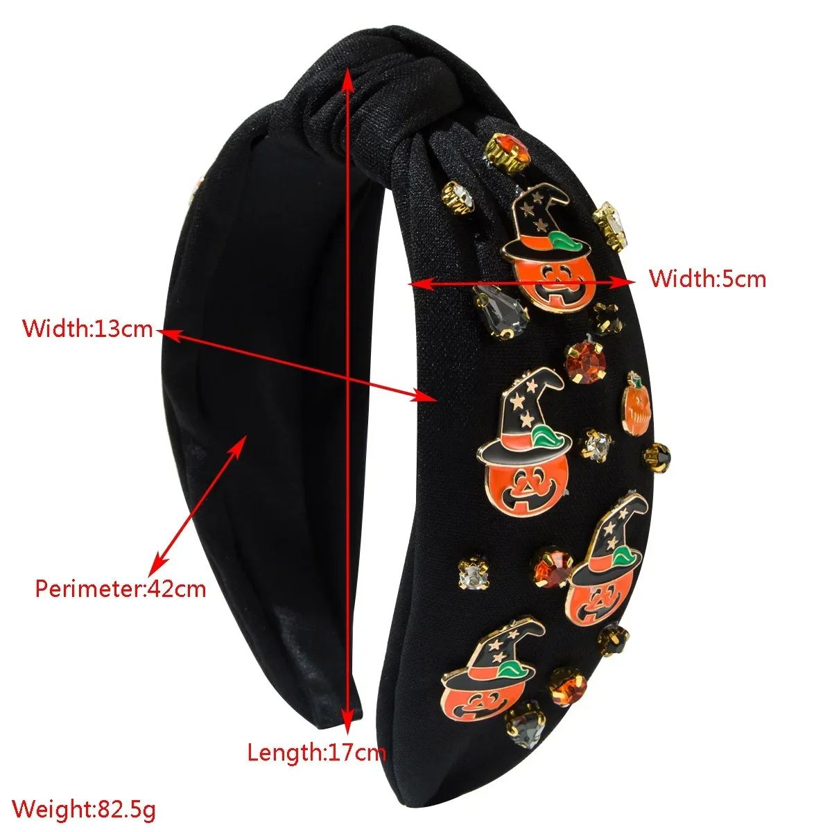 2024 New Halloween Fabric Diamond Hairband Pumpkin Ghost Party Headband Dark Style Festival Hair Accessories