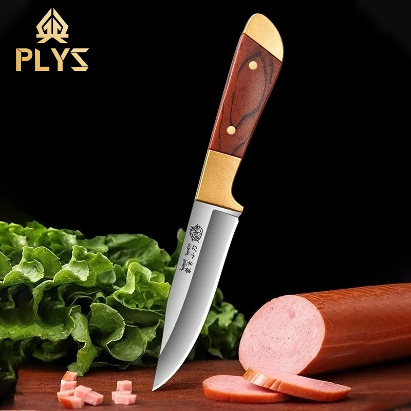 Cost-effective Fruit knife Stainless steel sharp fixed blade with wooden handle Multifunction Meat cleaver BBQ knife steak knife