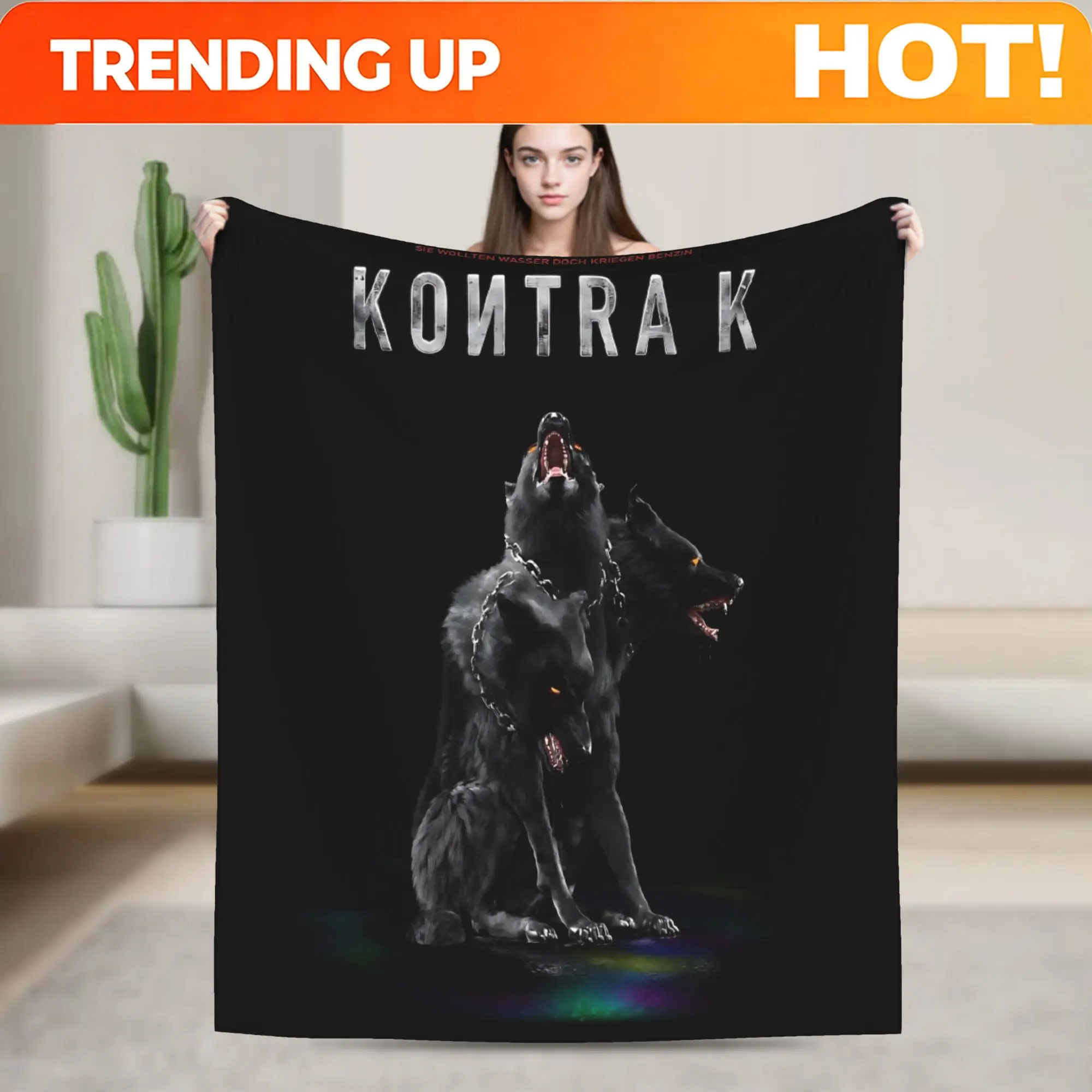 Customize Kontra K'S Soft And Comfortable Flannel Blanket Is Suitable for All Seasons, Featuring a Uniquely Designed Pattern, Pe