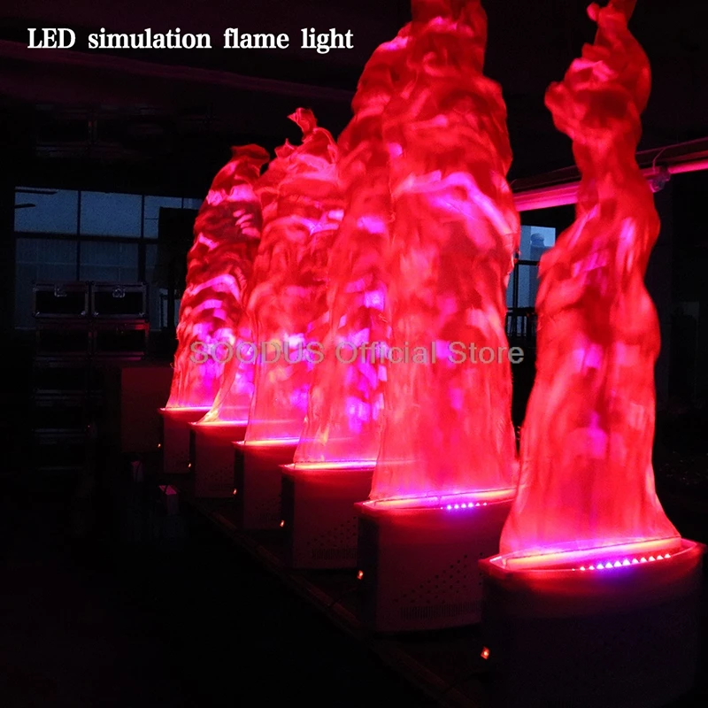 Light Led Flame Light RED BLUE With 1.5 1.8 Meters Silk Fire Flame Effect Machine Dj Equipment KTV Stage Show Outdoor