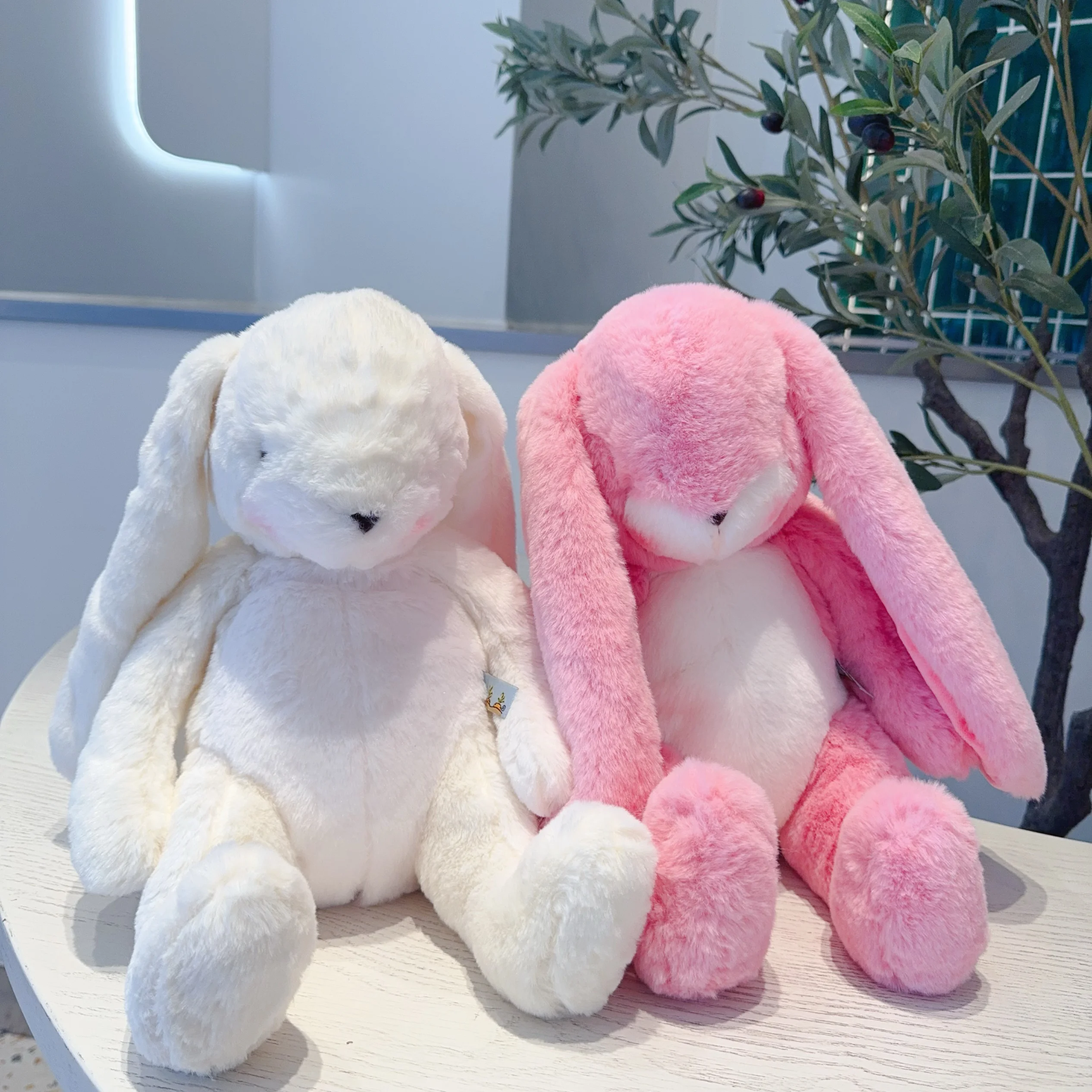 

Adorable Bay Rabbit Plu Toy Doll Gift for Girls Stuffed Animal Soft PP Cotton Filled Fabric Toy Universal for All Ages