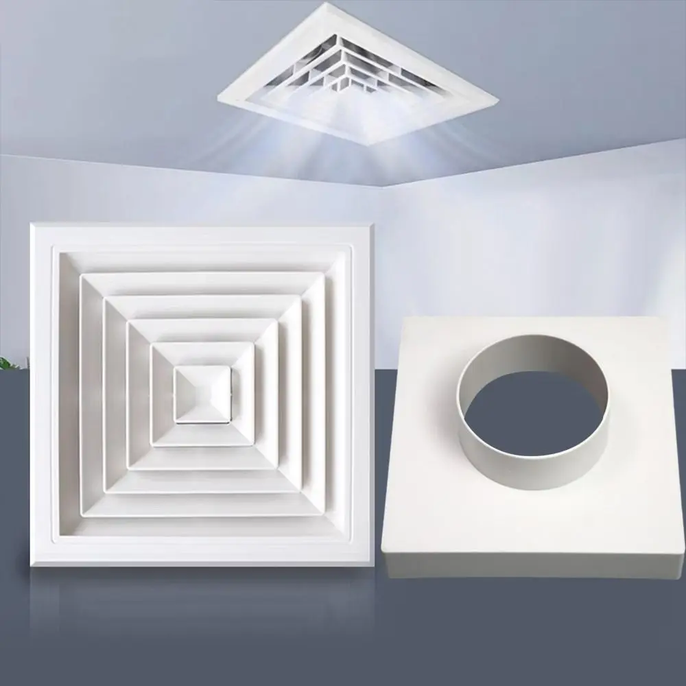 Square Ceiling Diffuser Adjustable Easy to Install Air Conditioning Outlet Vent Ducting Ventilation Grill Cover