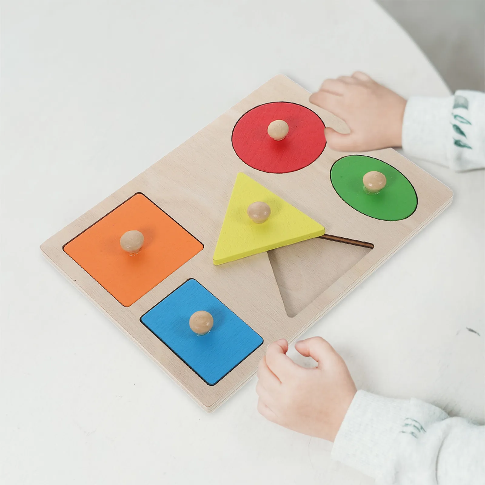

1Set Children Wooden Puzzle Educational Shape Matching Develop Brain Gift for Birthday