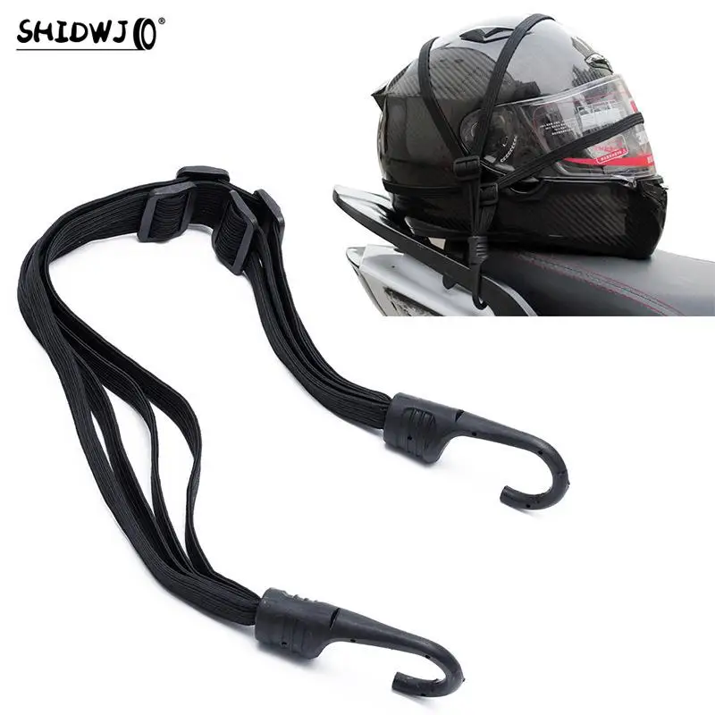 

60cm Universal Motorcycle Luggage Belt Helmet Gear Fix Elastic Buckle Rope High Strength Retractable Protection Accessories