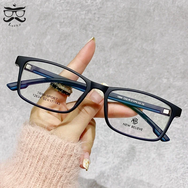 New Vintage Business Tr90 Ultra-light Glasses Men Women Square Frame Full Frame Glasses Optical Glasses Wholesale