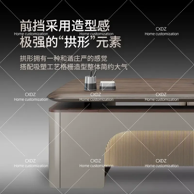 Electric lifting desk boss table intelligent dual motor simple modern light luxury advanced sense office computer desk