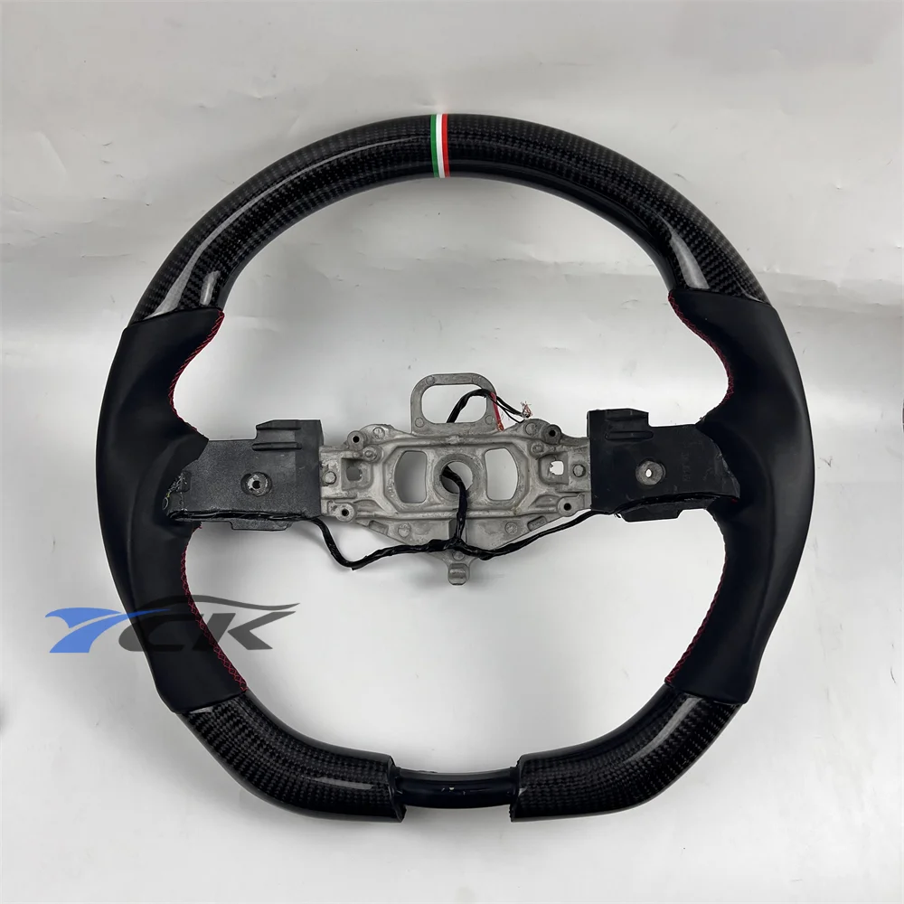 

Customized Carbon Fiber Leather With Heated D-type Steering Wheel for 2010 2011 2012 Maserati Quattroporte