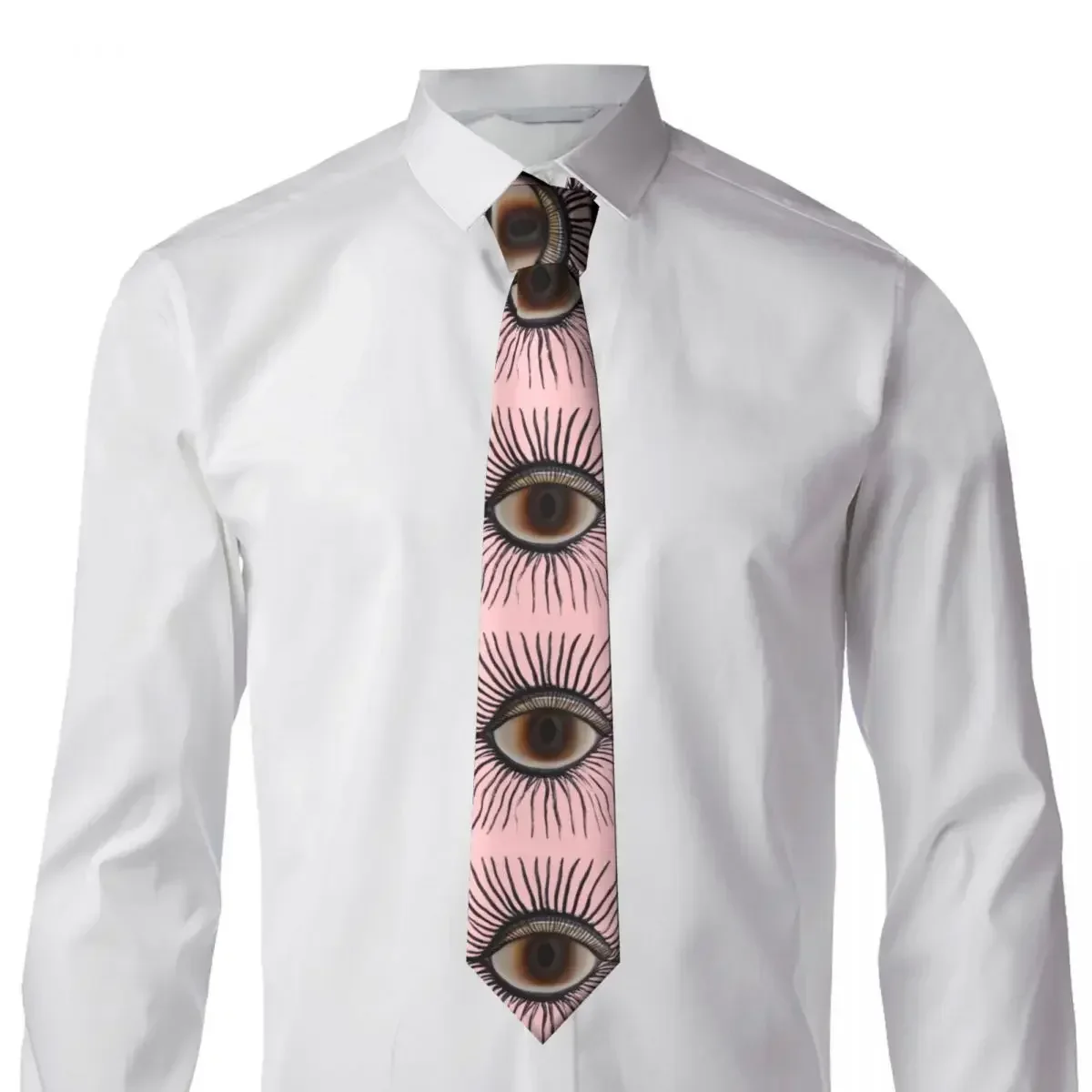 Novidade Evil Eye Illuminati Tie, Impressão 3D, Pescoço Clássico, Unisex Cosplay Collar, Gravata Acessórios para Adulto