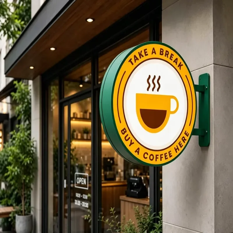 LED Light Box Sign Outdoor Waterproof Luminous Billboard for Cafe Shop Commercial Display Advertising Signage Double Sided