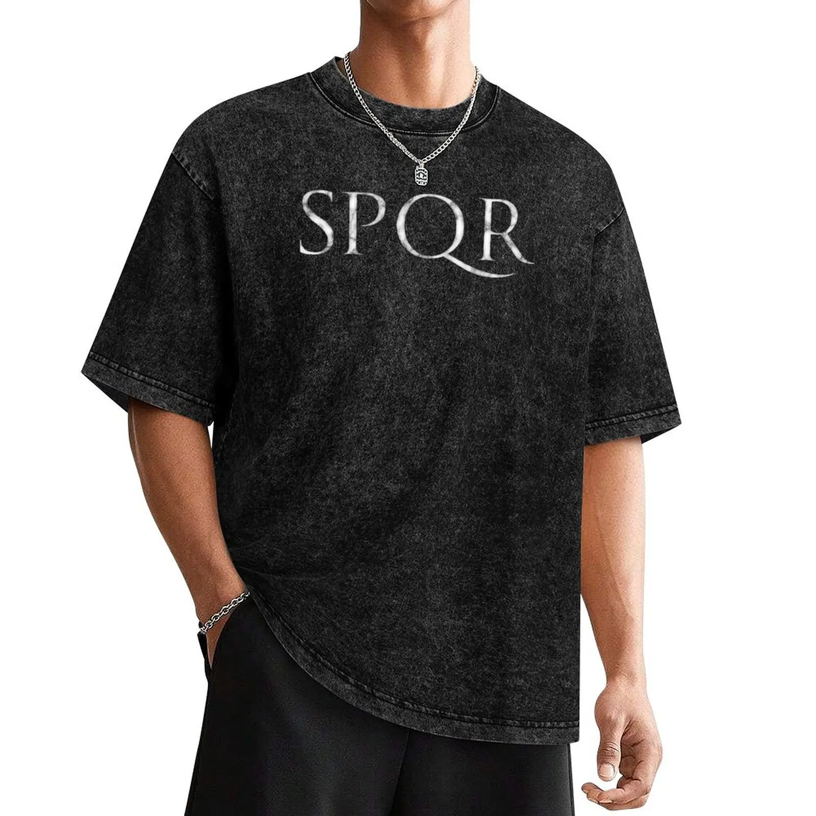 

SPQR - The Senate and People of Rome - In Marble on Red T-Shirt new edition cheap stuff baggy shirts oversizeds clothes for men