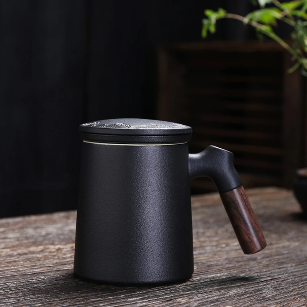 

1Set Premium Ceramic Tea Cup Filter Watch Cup Unique Shape Texture Design Long Time Use Not Easy Break Fade Stylish Home Office