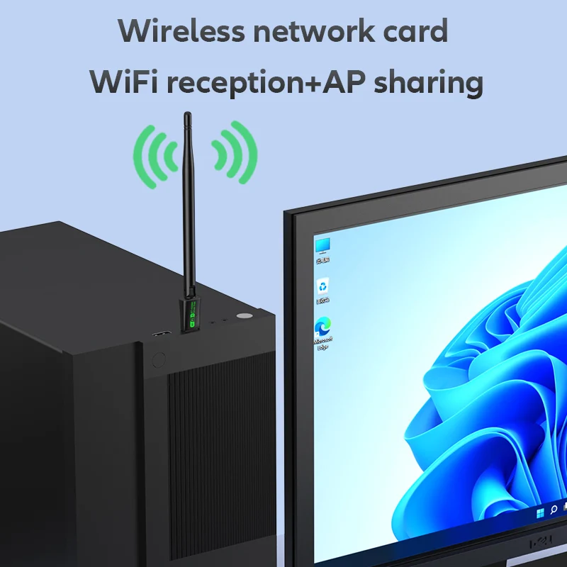 900Mbps ネットワークカード USB 3.0 WiFi 6 アダプター デュアルバンド 2.4G/5G Bluetooth5.4 ワイヤレスWiFiレシーバー USBドングル ノートパソコン Win10/11対応