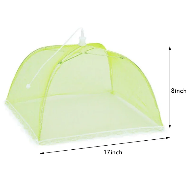 Food Cover Large Pop-Up Mesh Screen Food Cover Tent Dome Net Umbrella Picnic Home Kitchen Folded Mesh Anti Fly Mosquito Umbrella