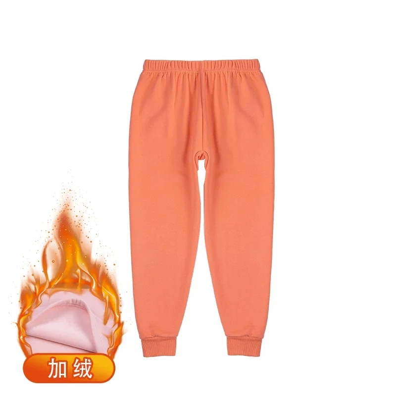 2026 Baby Kids For Boys Pants Autumn Winter Thicked Warm Girls Leggings Solid Color Children's Large Size Pant Trousers Homewear view 5