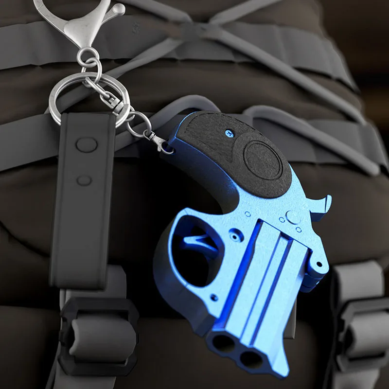 Delinjie Mini Soft Bullets Gun Toy Revolver Science Education Pistol Model EDC Funny Gift Tools