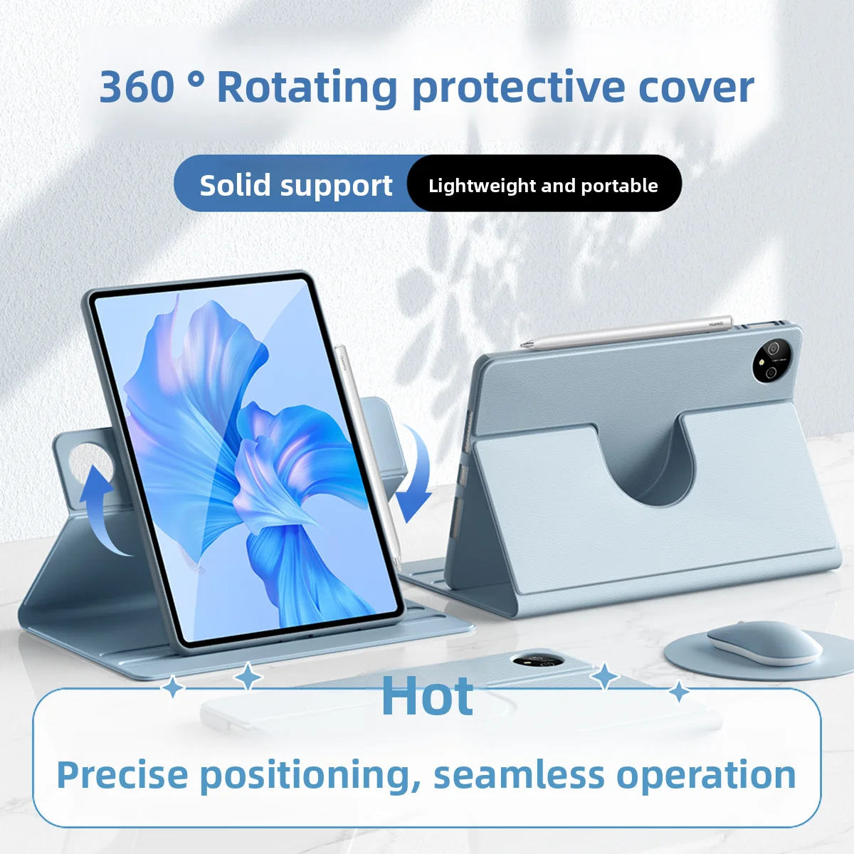 

360 Rotation Stand Case For iPad Mini (2024) A17 Pro 8.3" A2995 A2996 A2568 iPad mini 7 6 5 4