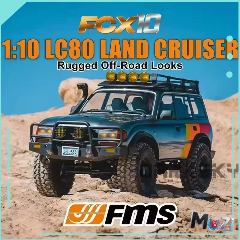 

Fms Fcx10 1/10 Lc80 RS Land Cruiser RC Car Fully Proportional Linkage Light Assembly Four-Wheel Drive RC Climbing Vehicle Toys