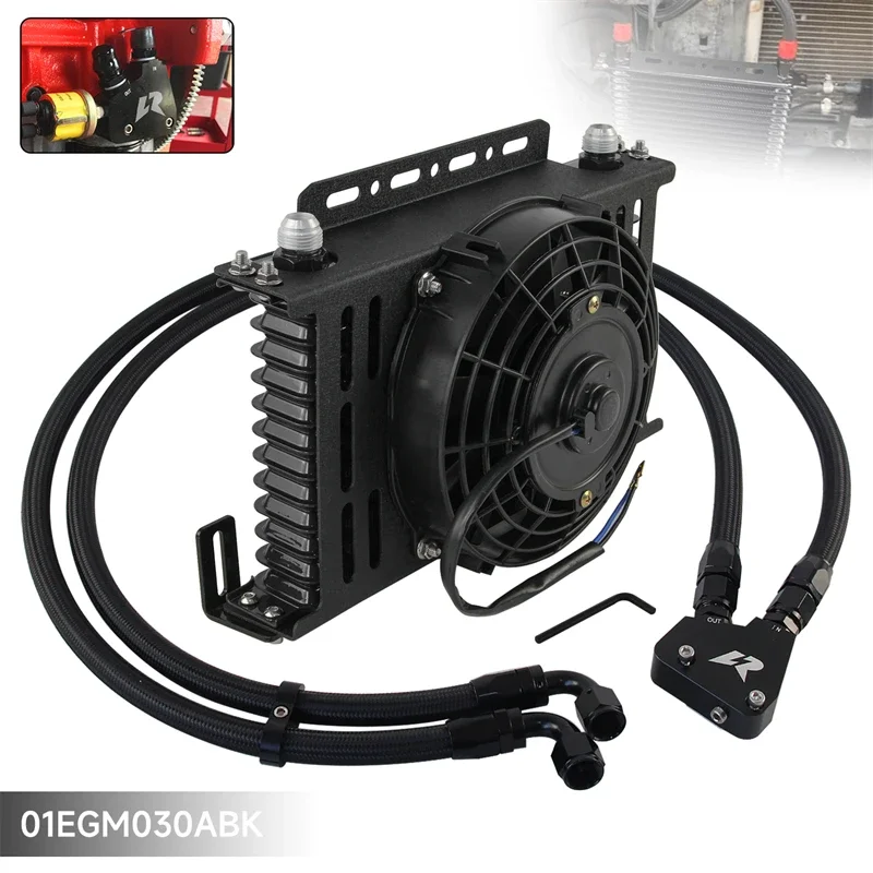 

7 ''Φ + 13 Row Oil Cooler + Oil lines + Bracket Kit 10AN для GM Chevy V8 Engine LS1 LS2 LS3 универсальный адаптер