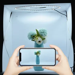 40CM LED Softbox Portable Photography Photo Studio Mini Lightbox Background Kit &6 Color Backdrops USB Light Box for DSLR Phone