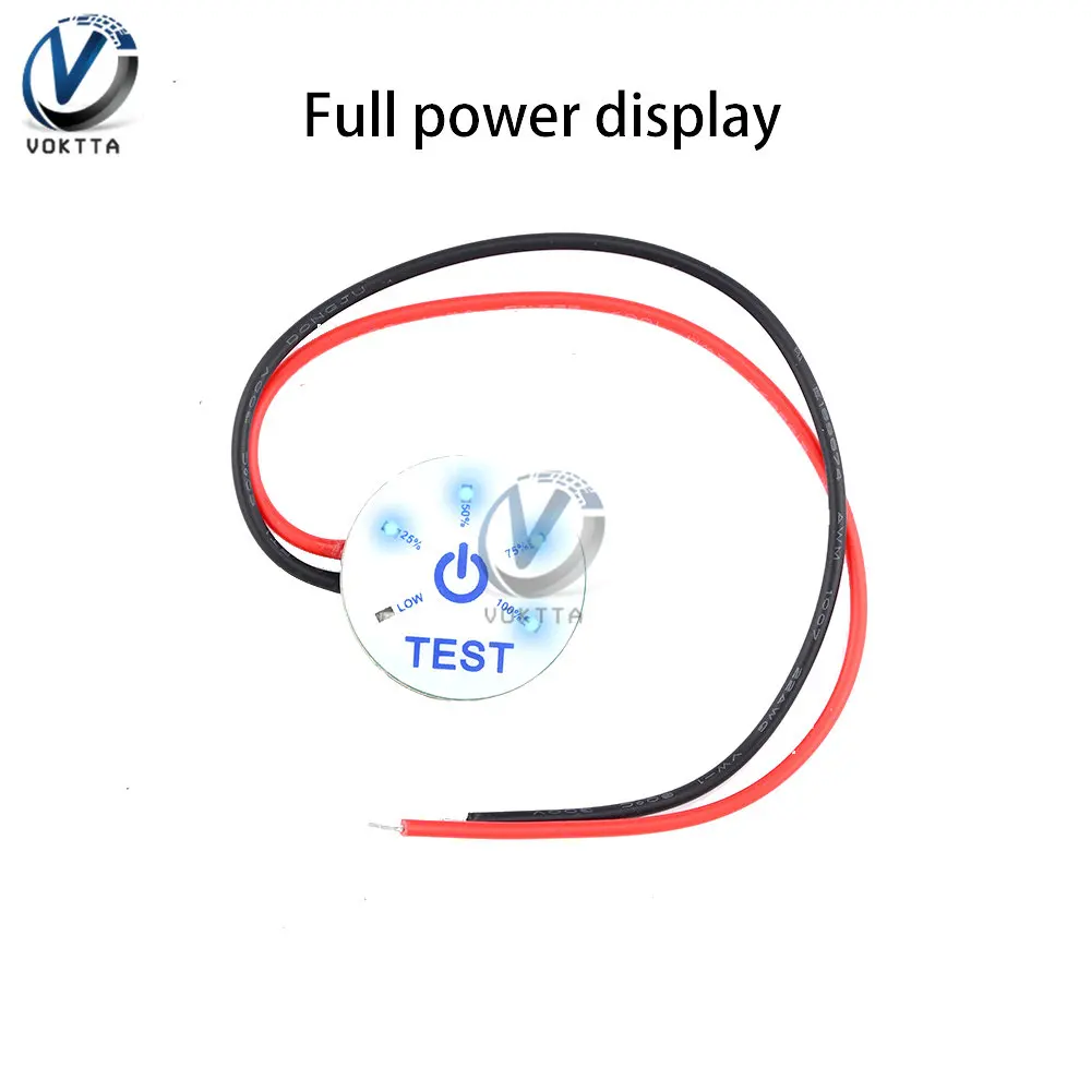 Car Battery Capacity Indicator Power Level Display 1S 2S 3S 5S Li-ion 12.6V 12V Lead Acid 4S Lifepo4 with Undervoltage Warning