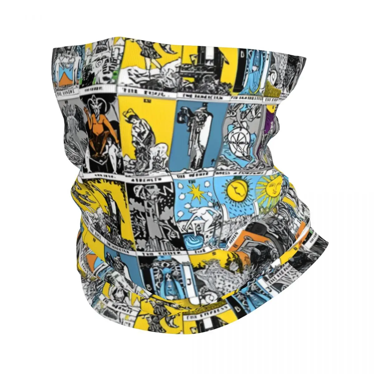 Tarot Print - A Major Arcana Scarf Neckerchief Neck Face Mask Polyester