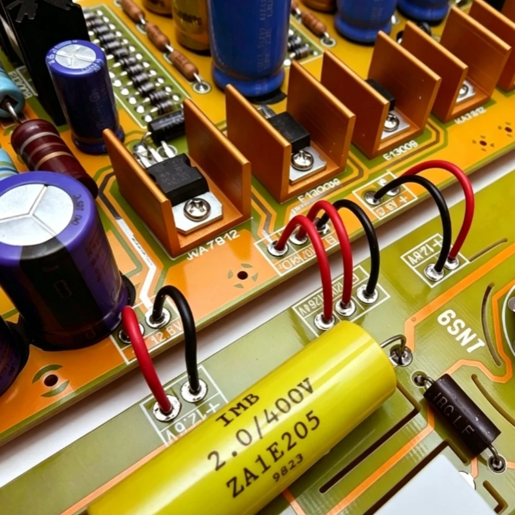 6SN7 Tube Preamp Board Kit Including PSU Board for HiFi Audio Projects 4 Input Connections Double Sided Gold PCB