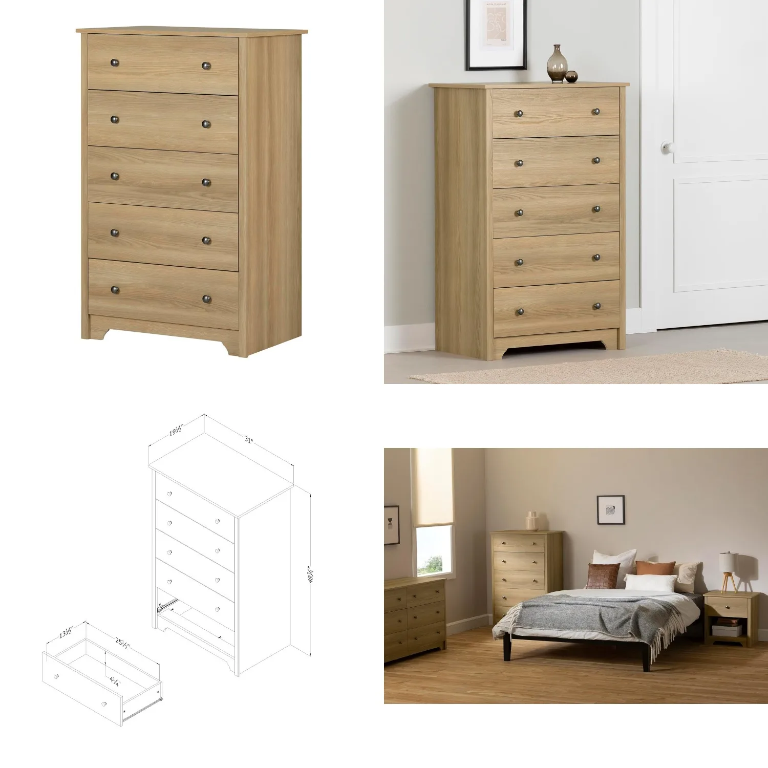 Vito 5-Drawer Chest…