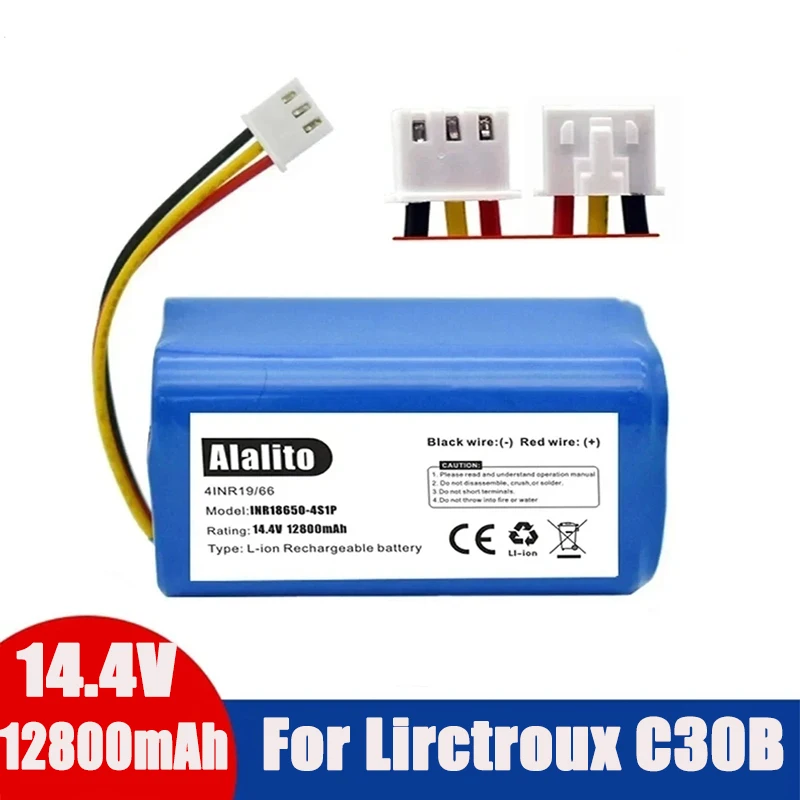 

100%.Original(For C30B)Battery for.Lirctroux.C30B.Robot.Vacuum.Cleaner.14.4V. 6800mAh,/9800mAh/12800mAh/ Lithium Cell