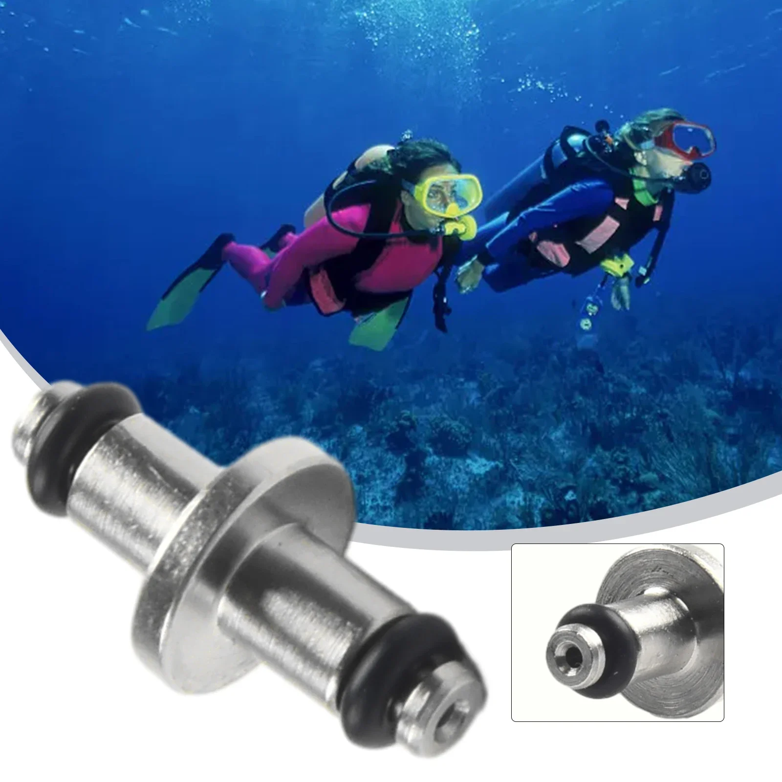 1pc Brand New T End Air Spool Air Spool 1* Nickel-plated Brass 18mm High Pressure T End Air Spool Snorkeling Equipment Diving