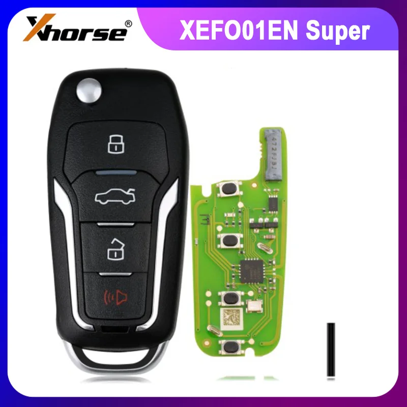 Xhorse XEFO01EN Super Remote Key Flip 4 Buttons Built-in Super Chip English Version