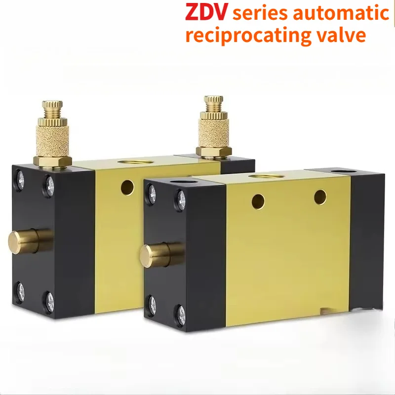 ZDV-08 5/2 Way Directional Control Valve Automatic Reciprocating Speed Regulating Valve for Pneumatic Cylinder CNC Machine