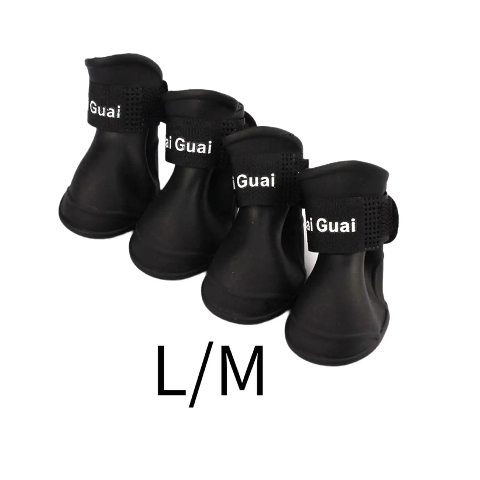 4Pcs Pet Waterproof Shoes Cute Dog Boots for Indoor Hardfloors Rainy Weather