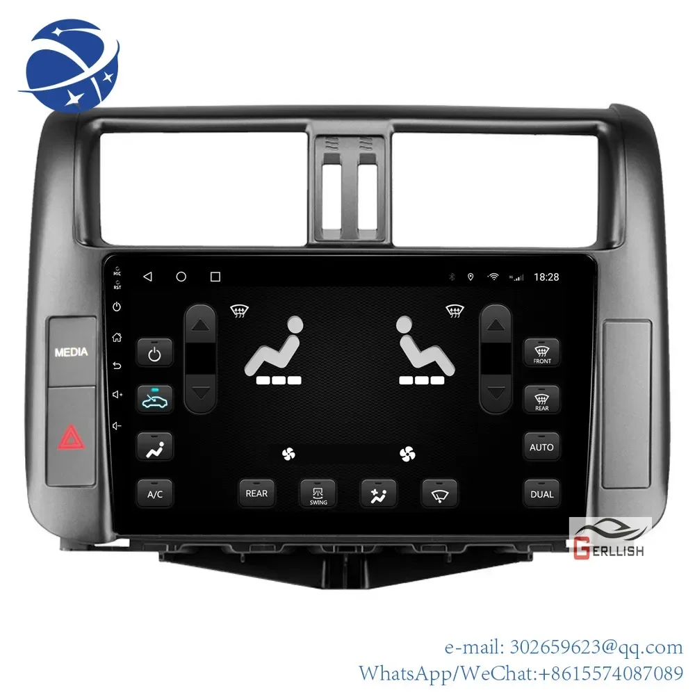 

yyhc Android Car dvd Radio For Toyota Land Cruiser Prado 150 2009-2013 Built - in Multimedia Video Player GPS Navigation