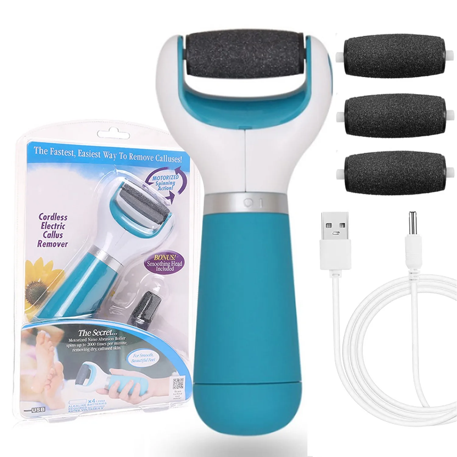 Foot Care Tool Electric Foot File Foot Callouses Dead Skin Remover Shaver Remove Dry Dead Hard Cracked Skin Safe and Painless