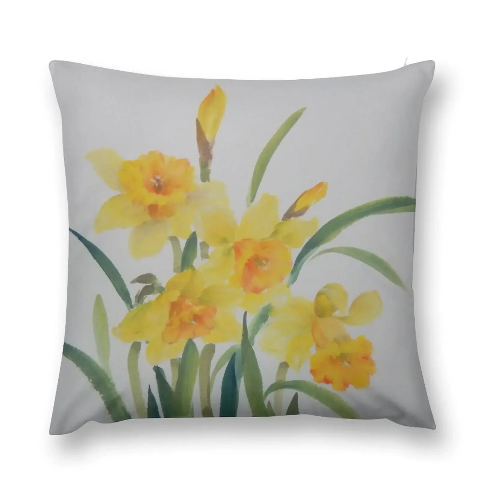 Daffodil's Throw Pillow Luxury Pillow Case luxury decor pillow