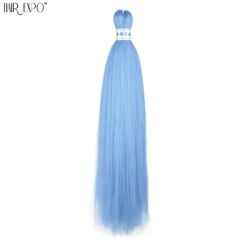 26Inch Easy Braids Hair Synthetic Colourful Pre Stretched Braiding Hair Extensions Jumbo Braids Ombre Yaki Long Straight Hair - Image 15