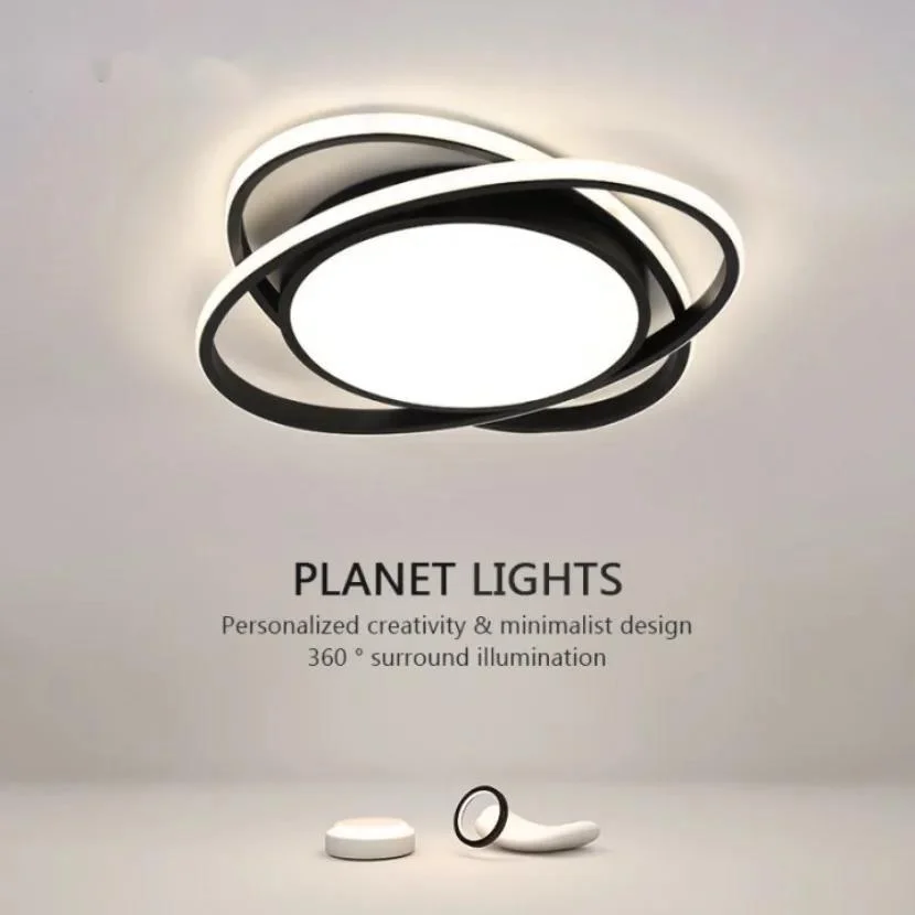 

LED Ceiling Light Modern Home Decorative Light Living Room Bedroom Dining Room Indoor Lighting White Black Gold Iron Lamps
