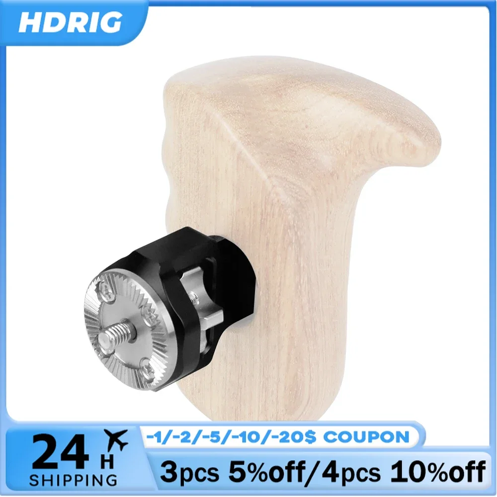 HDRIG-Connetor de montaje de extensión de M6, Kit de jaula de cámara con mango de madera, accesorios estándar ARRI Rosette