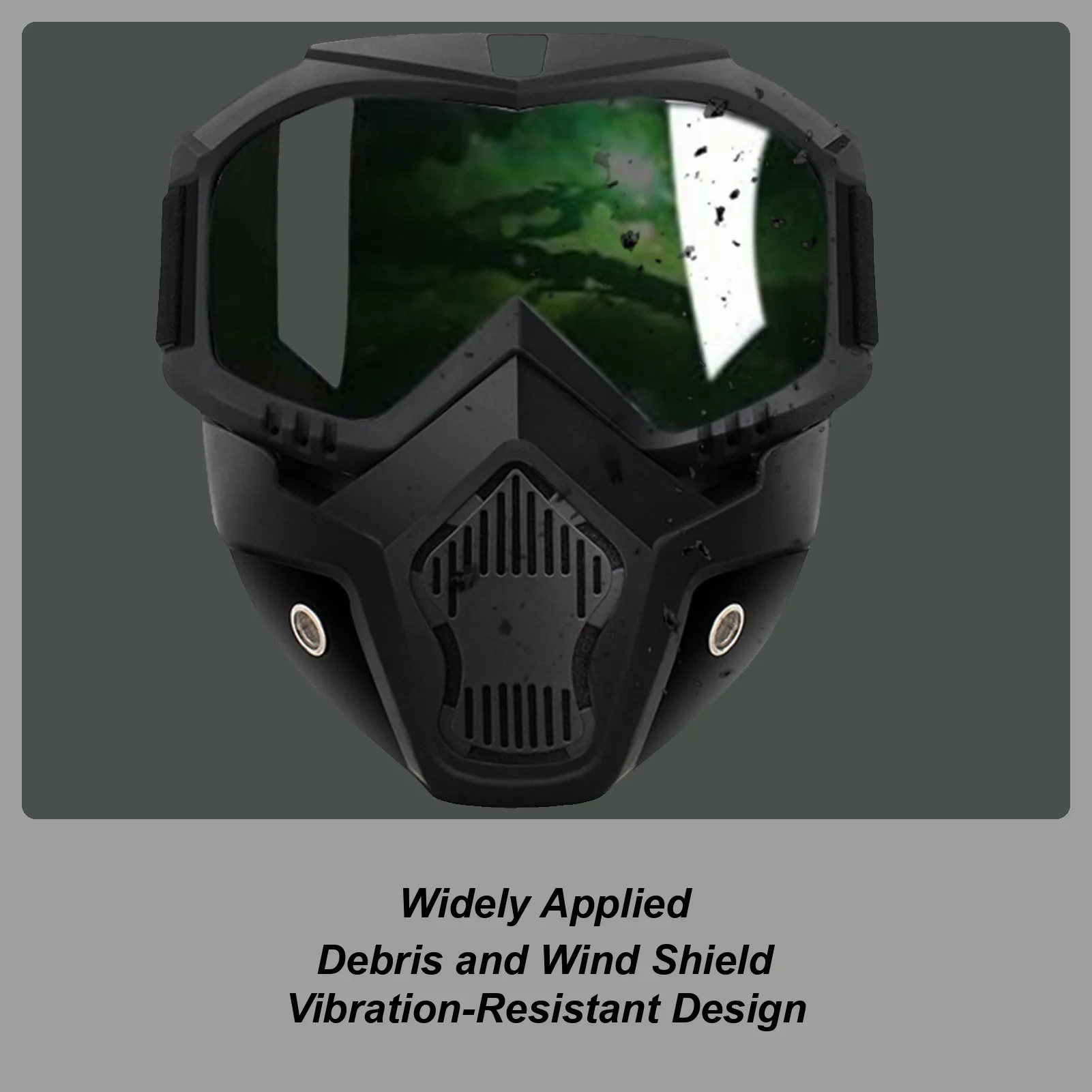 

Riding Goggles Motorcycle Riding Goggles With Removable Face Cover Vintage Motocross Eyewear Dustproof Anti-Fog Welding Glasses