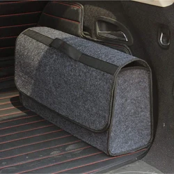 Car Trunk Organizer Folding Large Capacity Storage Organizer Felt Car Backup Storage Box Car Waterproof Container Accessoires