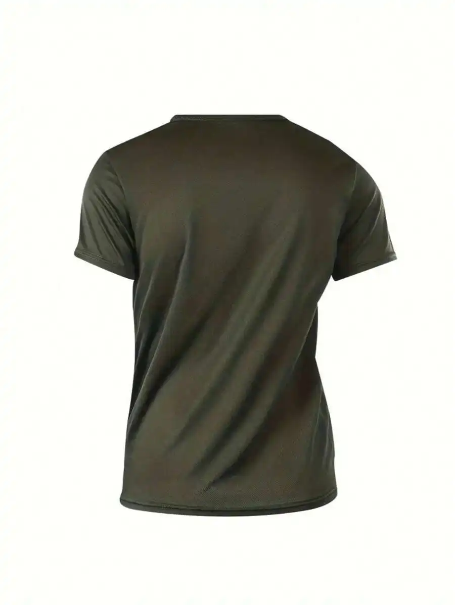 3pcs Men's Premium Solid Color Crew Neck T-Shirts - Ultra-Breathable, Quick-Drying, Moisture-Wicking Tee With Slight Stretch