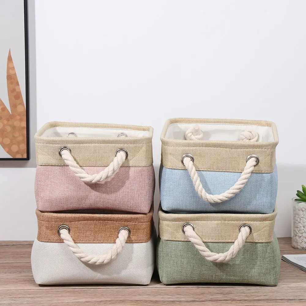 Folding Linen Home Supplies Sundries Sorting Basket Organizer Box Underwear Socks Baby Toys Portable Storage Basket