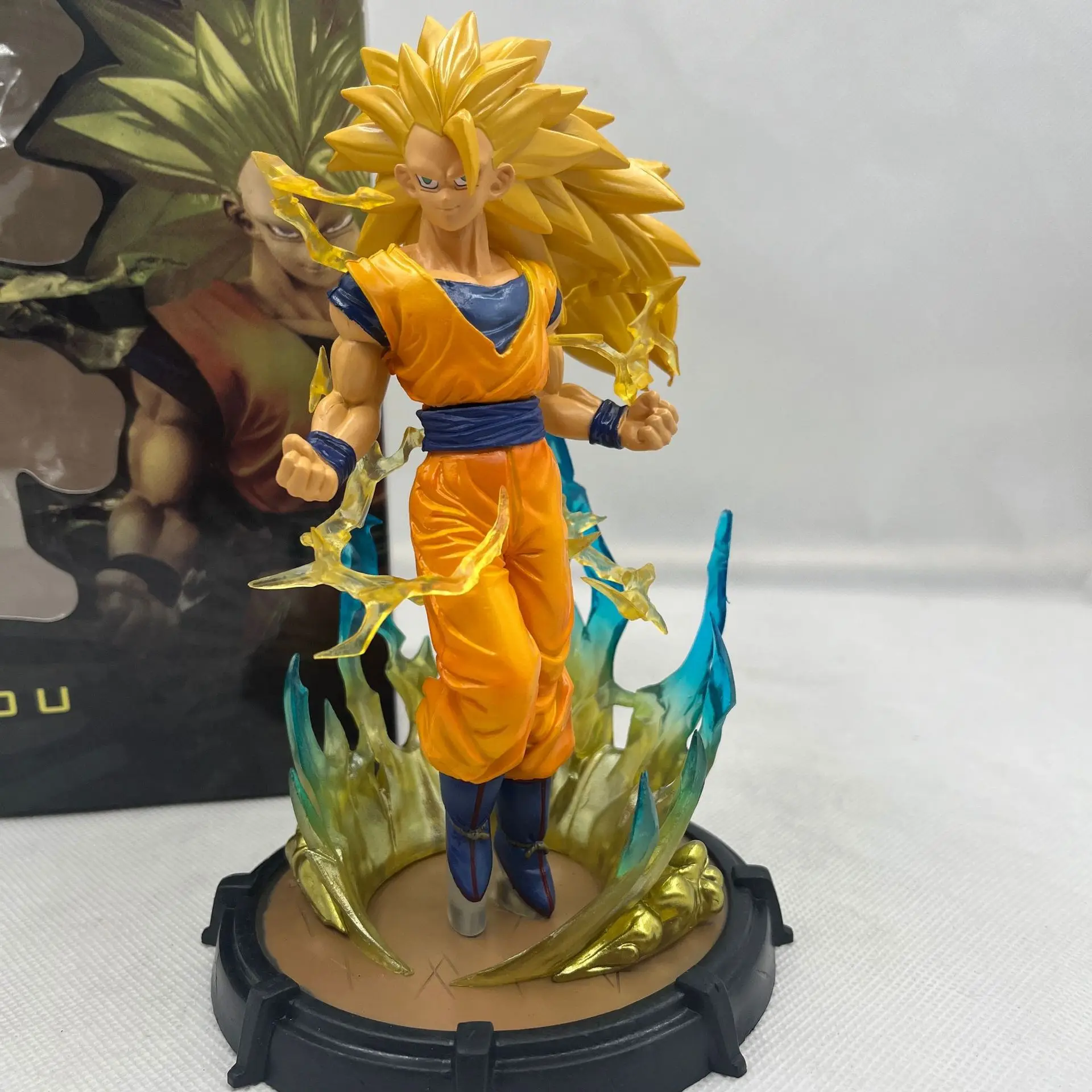 

18cm Dragon Ball Anime Figure Son Goku Super Saiyan 3 Kakarotto Collectible GK Model PVC Doll Action Figure Kids Toy Gift