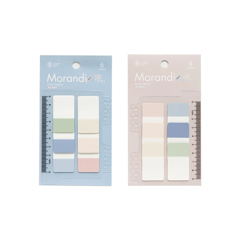 QX2B 60/120/200 Sheets PET Planner Stickers Index Tabs Stationery Sticky Notes