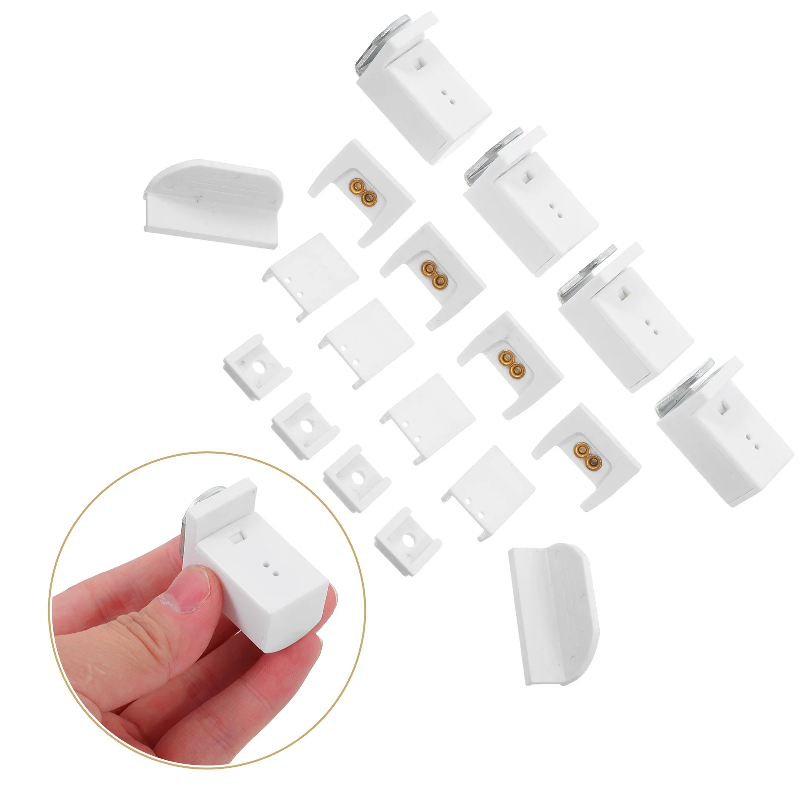 

18pcs Curtain Accessories Pleated Blind Mounting Brackets Replacement Kit For Vertical Blinds Repair Parts Shade Bracket Folding