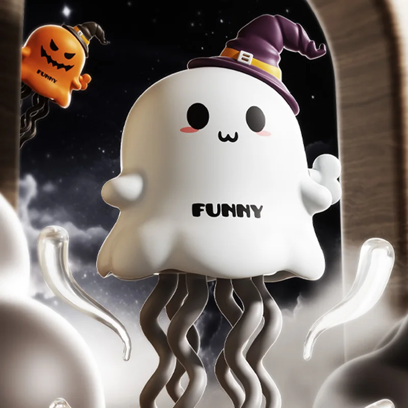 Juguete con cabeza de calabaza de baile retorcido para niños, juguete fantasma de baile con mecanismo de relojería, juguete para aliviar el estrés, adorno de Halloween, regalo de Navidad