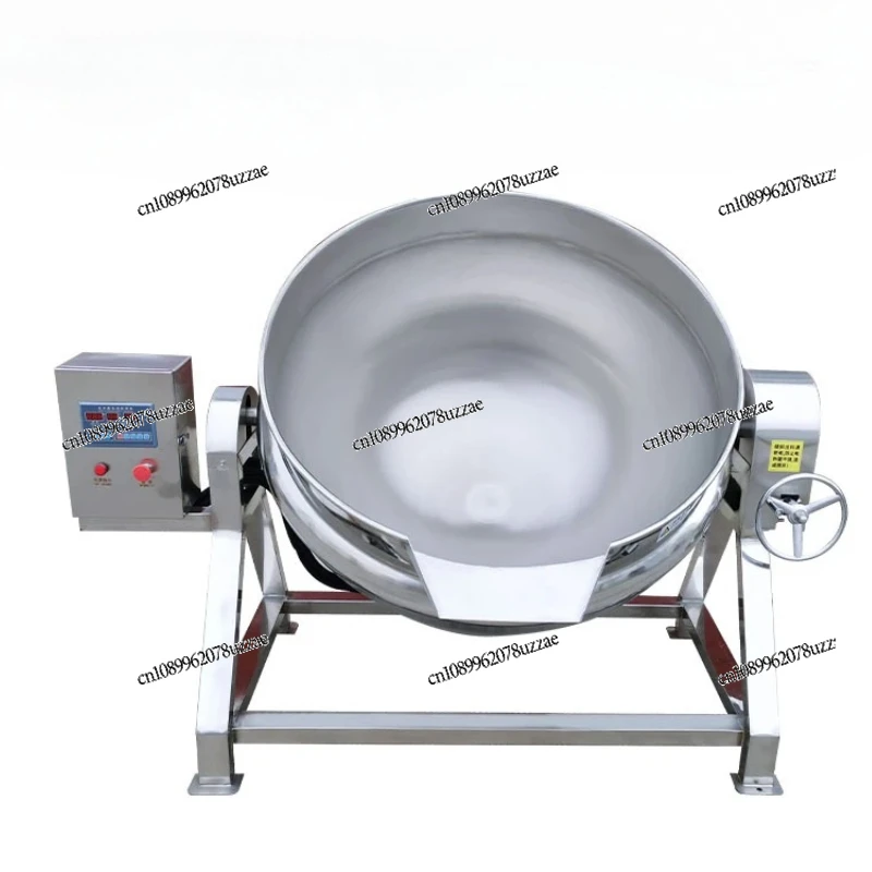 

Three-grid Mechanical Interlayer Commercial Steam Heating Hot Pot Base Material Cooking Machine Chili Sauce Gas Automatic Mixing